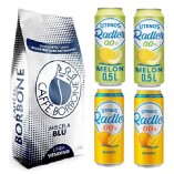 Кофе зерно, пиво дыня и манго